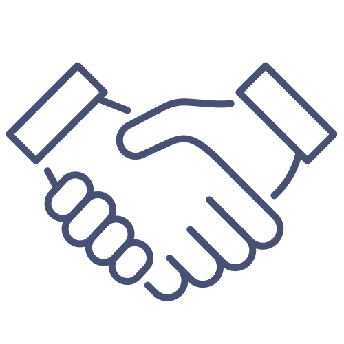 personalized icon - two hands shaking